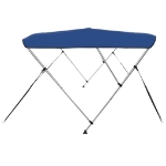 Bimini di Prua con Tendalino a 3 Archi Blu 183x160x137 cm