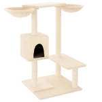 Albero per Gatti con Tiragraffi Crema 82 cm