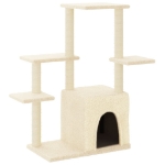 Albero per Gatti con Tiragraffi in Sisal Crema 97,5 cm