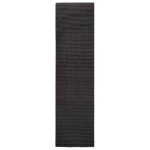 Tappeto in Sisal per Tiragraffi Nero 80x300 cm