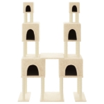 Albero per Gatti con Tiragraffi in Sisal Crema 199 cm