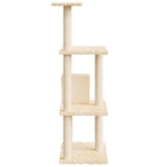 Albero per Gatti con Tiragraffi in Sisal Crema 119 cm