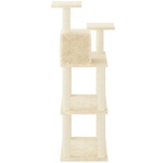 Albero per Gatti con Tiragraffi in Sisal Crema 119 cm