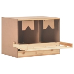 Casetta Cova per Galline 2 Scomparti 63x40x45cm Legno di Pino