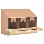 Casetta Cova per Galline 3 Scomparti 93x40x65cm Legno di Pino