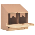 Casetta Cova per Galline 2 Scomparti 63x40x65cm Legno di Pino