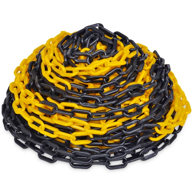 Catena Sicurezza Traffico 30 m Plastica Giallo/Nero