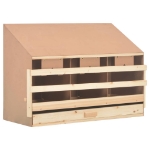 Casetta Cova per Galline 3 Scomparti 93x40x65cm Legno di Pino