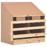 Casetta Cova per Galline 2 Scomparti 63x40x65cm Legno di Pino