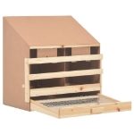 Casetta Cova per Galline 2 Scomparti 63x40x65cm Legno di Pino