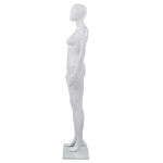 Manichino Donna Figura Intera Base in Vetro 175cm Bianco Lucido