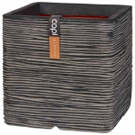 Capi Fioriera Nature Rib Quadrata 40x40 cm Antracite KOFZ903