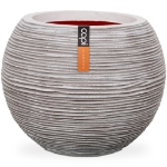 Capi Vaso a Sfera Nature Rib 40x32 cm Avorio KOFI270