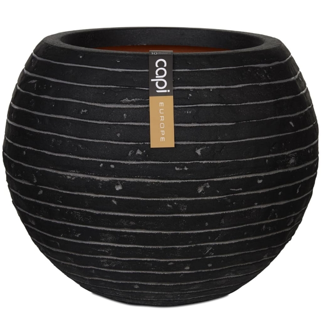 Capi Vaso a Sfera Nature Row 40x32 cm Antracite KRWZ270