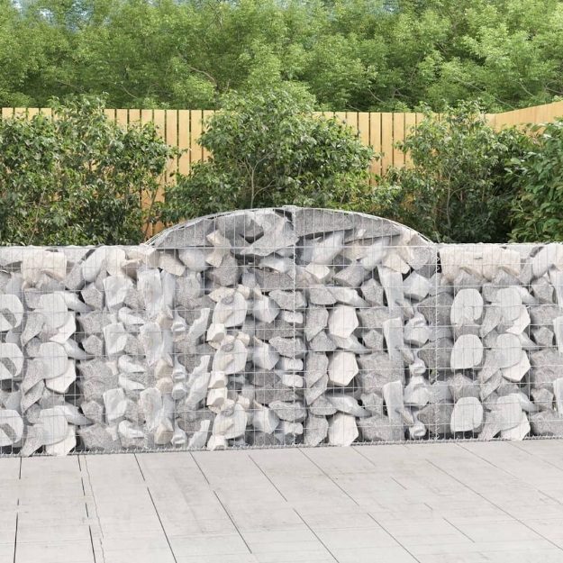 Cesti Gabbioni ad Arco 11 pz 300x30x100/120 cm Ferro Zincato