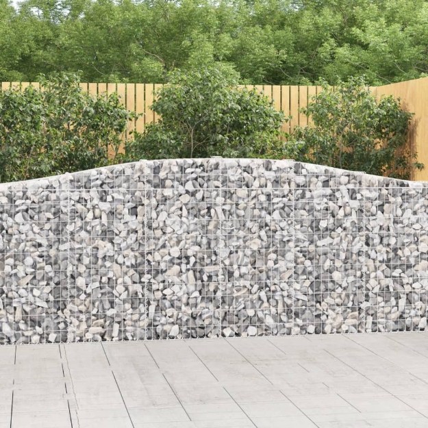 Cesti Gabbioni ad Arco 20 pz 400x30x100/120 cm Ferro Zincato