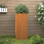 Fioriera 32x27,5x75 cm Acciaio Corten