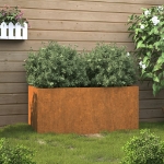 Fioriera 62x30x29 cm Acciaio Corten