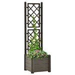 Fioriera da Giardino con Graticcio 43x43x142 cm PP Antracite