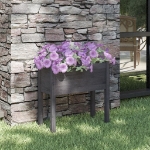 Fioriera da Giardino Grigia 70x31x70 cm Legno Massello di Pino