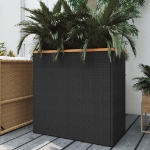 Fioriera Nera 80x40x80 cm in Polyrattan