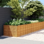 Fioriera Rialzata da Giardino 1150x100x69 cm in Acciaio Corten