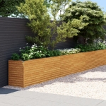 Fioriera Rialzata da Giardino 1150x50x69 cm in Acciaio Corten