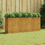 Fioriera Rialzata da Giardino 200x40x80 cm in Acciaio Corten