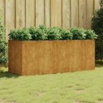 Fioriera Rialzata da Giardino 200x80x80 cm in Acciaio Corten