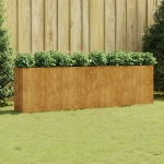 Fioriera Rialzata da Giardino 280x40x80 cm in Acciaio Corten