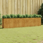 Fioriera Rialzata da Giardino 360x40x80 cm in Acciaio Corten