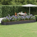 Letto da Giardino in Acciaio a Polvere 450x140x36 cm Antracite