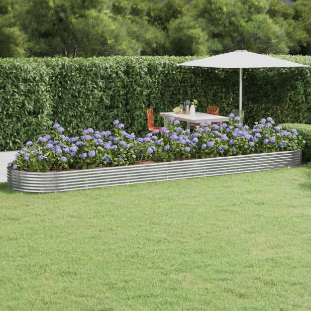 Letto da Giardino in Acciaio a Polvere 600x140x36 cm Antracite