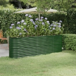 Letto Giardino Acciaio Verniciato a Polvere 224x40x68 cm Verde