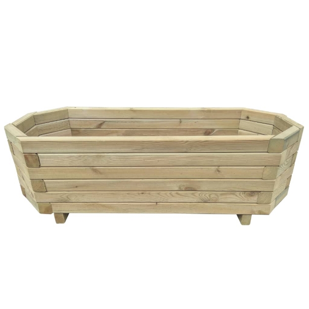 Letto Rialzato da Giardino 100x40x31 cm in Legno di Pino Impregnato