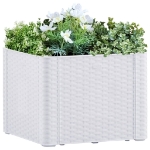 Letto Rialzato Giardino Sistema Irrigazione Bianco 43x43x33 cm