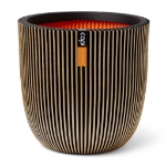 Capi Vaso Groove 35x34 cm Nero e Oro