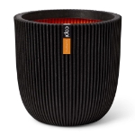 Capi Vaso Groove 43x41 cm Nero