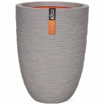 Capi Vaso Nature Rib Elegante Basso 36x47 cm Grigio PKGRR782