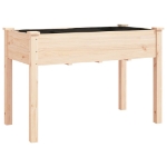 Fioriera con Fodera 118x59x76 cm Legno Massello di Abete