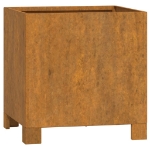 Fioriera con Gambe Ruggine 32x30x33 cm Acciaio Corten