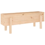 Fioriera Rialzata da Giardino 101x30x38 cm Legno Massello Pino