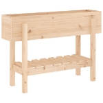 Fioriera Rialzata da Giardino 101x30x69 cm Legno Massello Pino