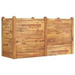 Fioriera Rialzata da Giardino 160x60x84cm Legno Massello Acacia