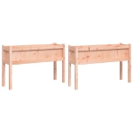 Fioriere da Giardino 2 pz con Gambe Legno Massello di Douglas