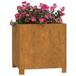 Fioriera con Gambe Ruggine 42x40x43 cm Acciaio Corten