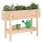 Fioriera Rialzata da Giardino 101x30x69 cm Legno Massello Pino