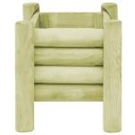 Fioriera Rialzata da Giardino Legno Impregnato Pino 60x40x42 cm