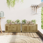 Fioriere da Giardino 2 pz in Legno di Pino Impregnato