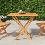 Tavolo da Giardino Pieghevole 85x85x76cm Legno Massello di Teak